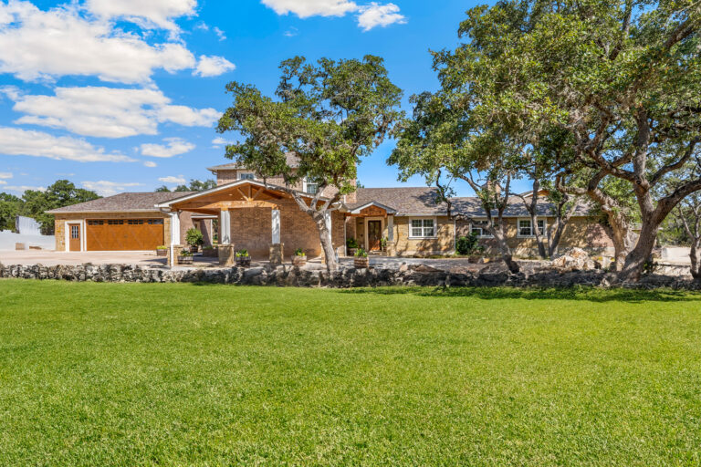 The front view of a house